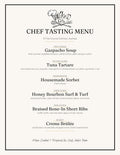 5 Course Chef's Tasting Dinner